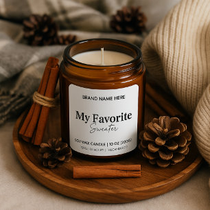 Custom Fall Candle Label Template 