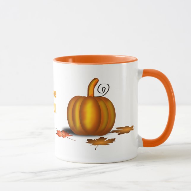 Custom Fall Mug With Pumpkins (Right)