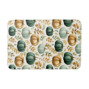 Custom Fall Pumpkin Photo Frame Bath Mat