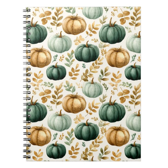 Custom Fall Pumpkin Photo Frame Notebook (Front)