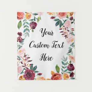 Custom Fall Wedding Reception Photo Booth Autumn Tapestry