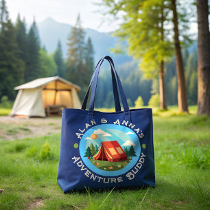 Custom Family Adventure Camp - Personalised Name Tote Bag