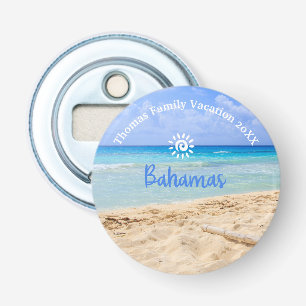 Custom Family Bahamas Vacation Beach Bottle Opener
