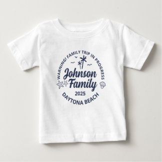 Custom Family Beach Vacation Group Matching Baby T-Shirt