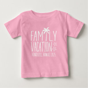 Custom Family Beach Vacation Group Matching  Baby T-Shirt