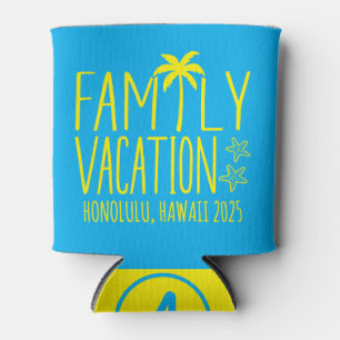 Custom Family Beach Vacation Group Matching Can Cooler