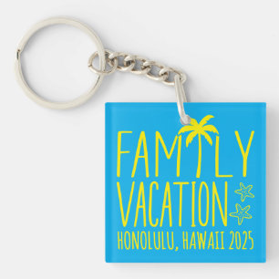 Custom Family Beach Vacation Group Matching Key Ring