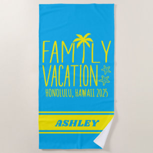 Custom Family Beach Vacation Group Matching  Towel