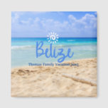 Custom Family Belise Beach Vacation Christmas Magnet<br><div class="desc">Cute personalizable Belise Trip souvenir.

Customisation:
Change Caption and year to make it unique.</div>