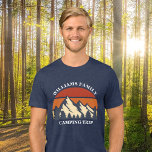 Custom Family Camping Trip Mountain Sunset<br><div class="desc">This cool retro sunset over rocky mountains in nature makes a great image for a set of customised road trip t-shirts for a family reunion, road trip, or camping vacation. Cute matching tees for mum, dad, brother and sister. Just add your own last name and the year with our personalisation...</div>