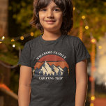 Custom Family Camping Trip Mountain Sunset Kids Tri-Blend Shirt<br><div class="desc">This cool retro sunset over rocky mountains in nature makes a great image for a set of customised road trip t-shirts for a family reunion,  road trip,  or camping vacation. Cute matching kids t-shirt for your children. Just add your own last name and the year with our personalisation tool.</div>
