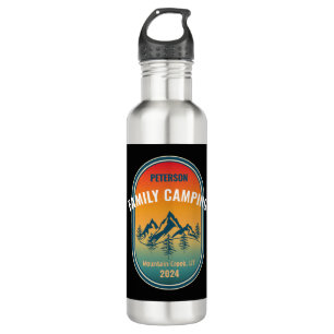 Custom Family Camping Vintage Sunset Adventure 710 Ml Water Bottle