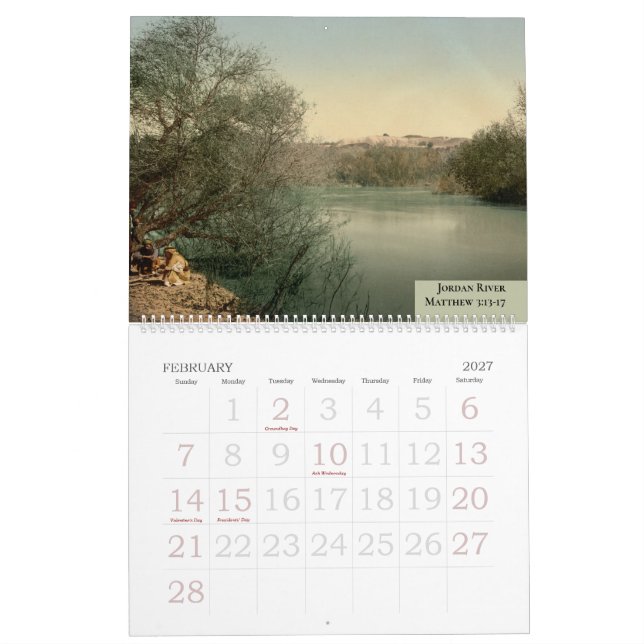 Custom Family Christian New Testament Church  Cale Calendar (Feb 2027)