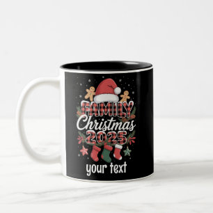 Custom Family Christmas 2025 Personalised Matching Two-Tone Coffee Mug
