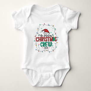 Custom Family Christmas Crew Group Matching Name Baby Bodysuit