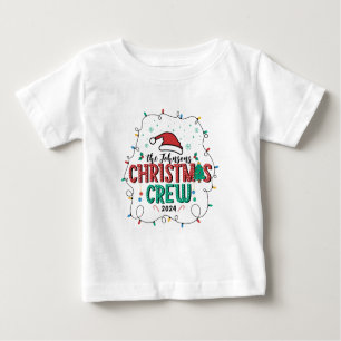 Custom Family Christmas Crew Group Matching Name Baby T-Shirt
