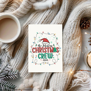 Custom Family Christmas Crew Group Matching Name Holiday Card