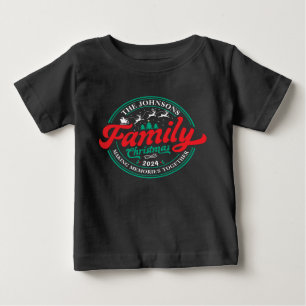 Custom Family Christmas Group Matching Name Year Baby T-Shirt