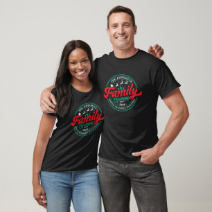 Custom Family Christmas Group Matching Name Year T-Shirt