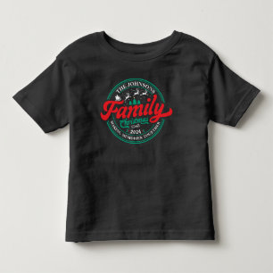 Custom Family Christmas Group Matching Name Year Toddler T-Shirt