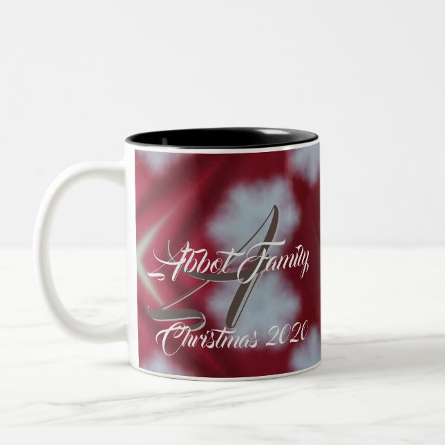 Custom Family Christmas Hot Cocoa Coffee Cup Mug (Left)