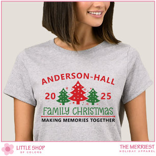 Custom Family Christmas Tree T-Shirt