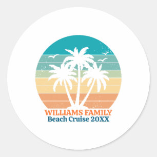 Custom Family Cruise Men's Basic T-Shirt Classic Round Sticker