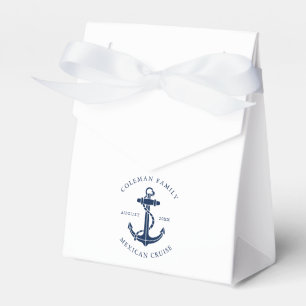 Custom Family Cruise Ship Nautical Boat Anchor Favour Box