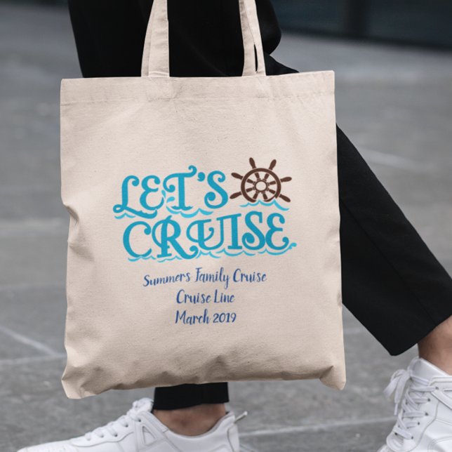 Custom Family Cruise Vacation Nautical Personalise Tote Bag (Creator Uploaded)