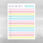 Custom Family Daily Planner or Homeschool Schedule Magnetic Dry Erase Sheet<br><div class="desc">Keep track of your family's daily schedule or homeschool schedule with this daily dry erase magnet sheet organized by the hour. Personalize this colorful and whimsical striped design with your family name at the top.</div>