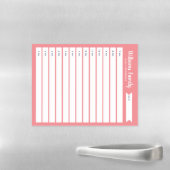 Custom Family Daily Planner or Homeschool Schedule Magnetic Dry Erase Sheet (In Situ)