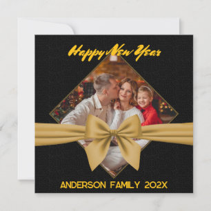Custom Family Elegance New year card