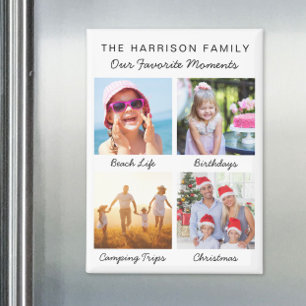 Custom Family Favourite Moments Photo Magnet