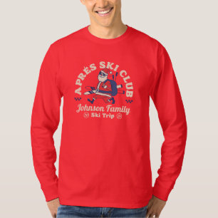 Custom Family Friends Group Ski Trip Skis T-Shirt