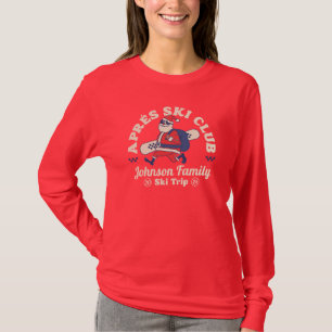 Custom Family Friends Group Ski Trip Snowboard T-Shirt