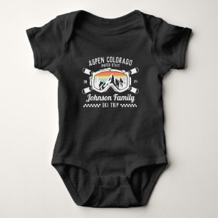 Custom Family Friends Ski Trip Group Matching  Baby Bodysuit
