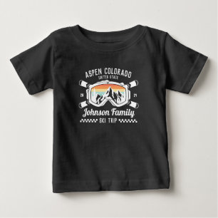 Custom Family Friends Ski Trip Group Matching  Baby T-Shirt