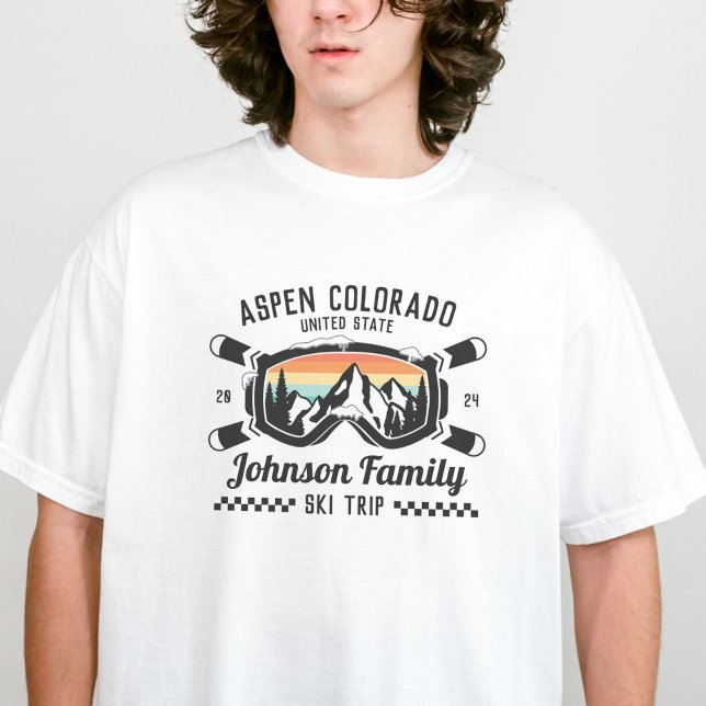 Custom Family Friends Ski Trip Group Matching  T-Shirt (Creator Uploaded)