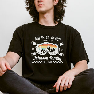 Custom Family Friends Ski Trip Group Matching T-Shirt