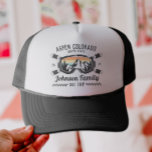 Custom Family Friends Ski Trip Group Matching  Trucker Hat<br><div class="desc">Create lasting memories with our custom custom ski trip shirt for families, friends, or groups. It's perfect for celebrating your snow adventure! Personalise it with your family name or group trip details to make it uniquely yours. Ideal for ski enthusiasts and as a winter vacation souvenir, it’s great for matching...</div>