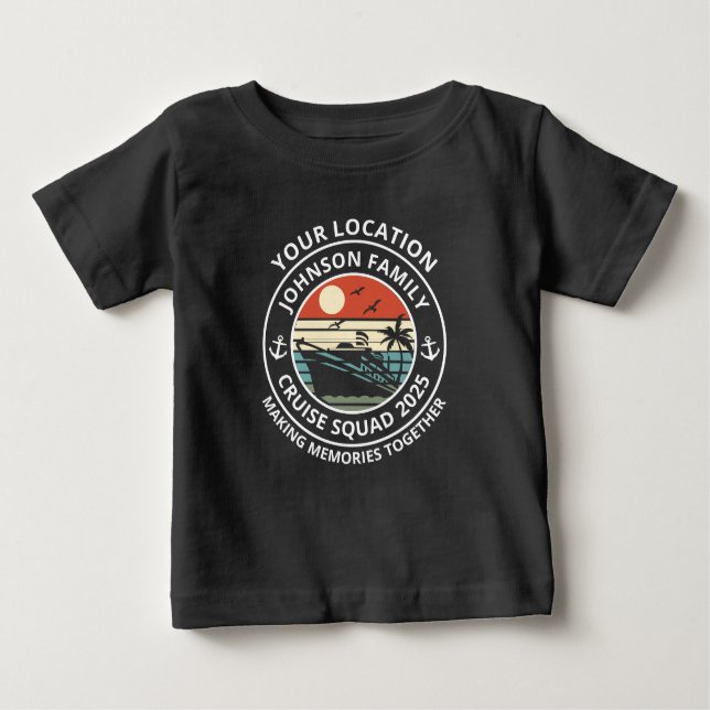 Custom Family Group Matching Cruise Trip  Baby T-Shirt (Front)
