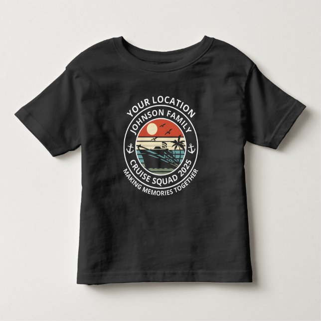 Custom Family Group Matching Cruise Trip  Toddler T-Shirt (Front)