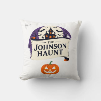 Custom Family Haunted Home Pillow - Personalised H