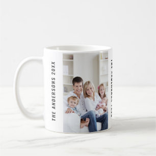 Custom Family Holiday Christmas Photo Coffee Mug