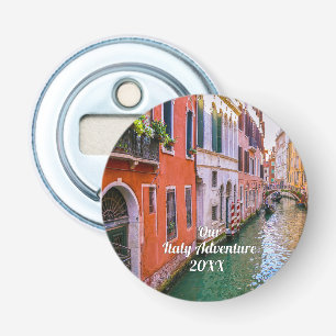 Custom Family Italy Trip Photo Bottle Opener