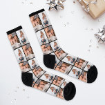 Custom Family Kids Photo Collage Socks<br><div class="desc">Fun custom photo socks featuring a repeating grid of your favourite family or kids' photos in a bold collage pattern. All photos are fully editable — add as many as you like to create a one-of-a-kind Mother's Day,  birthday,  or just-because gift that mum will love to show off.</div>