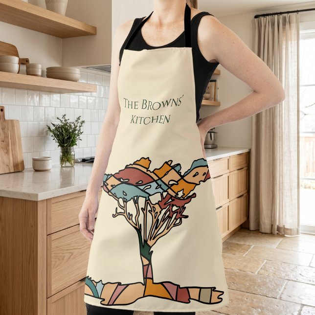 Custom Family Kitchen Acacia Boho Heirloom Gift Apron (Custom Family Kitchen Acacia Boho Heirloom Gift Apron)