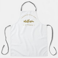 Custom family kitchen Homemade with love Gold text