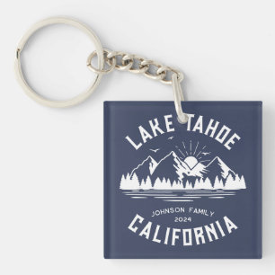 Custom Family Lake Camping Vacation Group Matching Key Ring