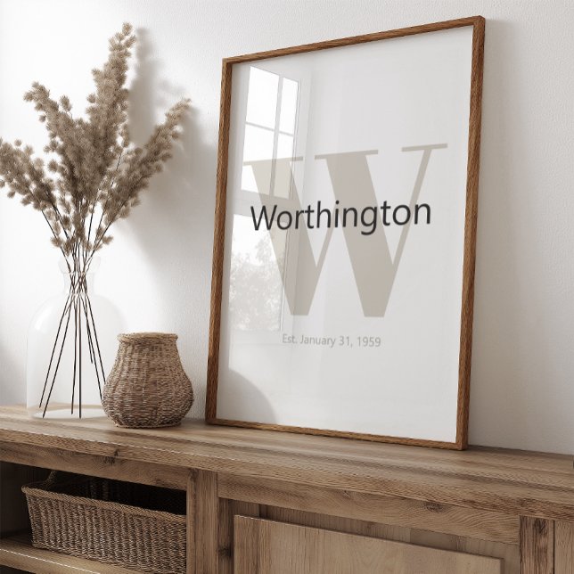 Custom Family Last Name Sign Est Date Wedding Gift (Creator Uploaded)